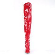 Pleaser SEDUCE-3000 Thigh High Boot (Red Stretch Patent)