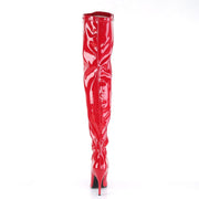 Pleaser SEDUCE-3000 Thigh High Boot (Red Stretch Patent)
