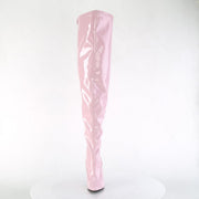 Pleaser SEDUCE-3000WC Platform Thigh High Boot (Baby Pink Stretch Patent)