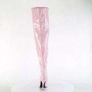 Pleaser SEDUCE-3000WC Platform Thigh High Boot (Baby Pink Stretch Patent)