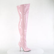Pleaser SEDUCE-3000WC Platform Thigh High Boot (Baby Pink Stretch Patent)