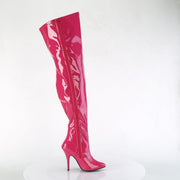 Pleaser SEDUCE-3000WC Thigh High Boot (Hot Pink Stretch Patent)