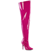 Pleaser SEDUCE-3000WC Thigh High Boot (Hot Pink Stretch Patent)