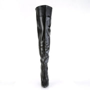 Pleaser SEDUCE-3010 Thigh High Boot (Black Faux Leather)