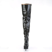 Pleaser SEDUCE-3010 Thigh High Boot (Black Faux Leather)