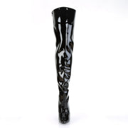 Pleaser SEDUCE-3010 Thigh High Boot (Black Patent)