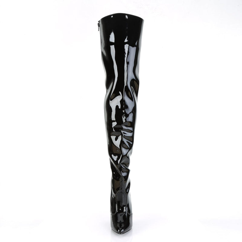 Pleaser SEDUCE-3010 Thigh High Boot (Black Patent)
