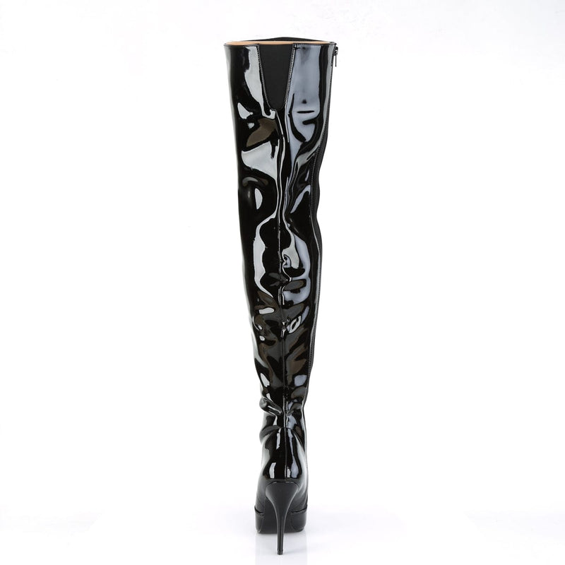 Pleaser SEDUCE-3010 Thigh High Boot (Black Patent)