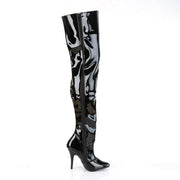 Pleaser SEDUCE-3010 Thigh High Boot (Black Patent)