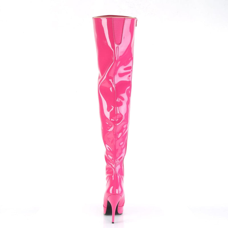 Pleaser SEDUCE-3010 Thigh High Boot (Hot Pink Patent)