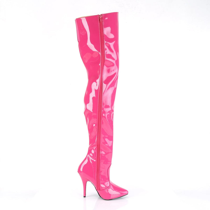 Pleaser SEDUCE-3010 Thigh High Boot (Hot Pink Patent)