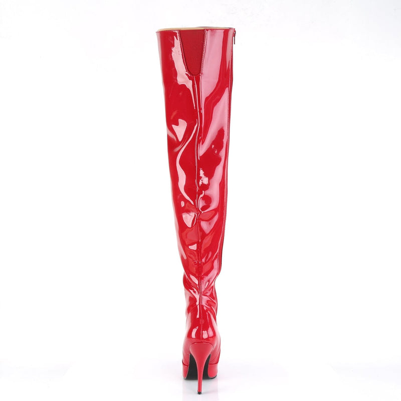 Pleaser SEDUCE-3010 Thigh High Boot (Red Patent)