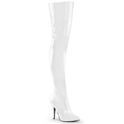 Pleaser SEDUCE-3010 Thigh High Boot (White Patent)