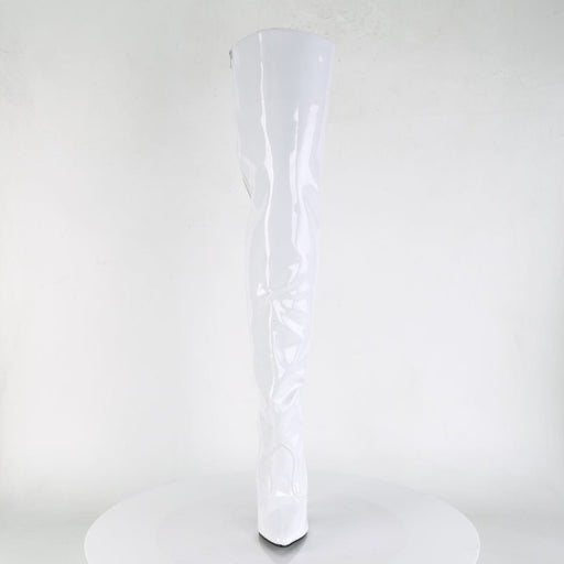 Pleaser SEDUCE-3010 Thigh High Boot (White Patent)