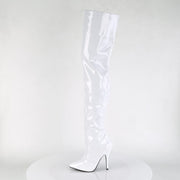 Pleaser SEDUCE-3010 Thigh High Boot (White Patent)