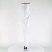 Pleaser SEDUCE-3010 Thigh High Boot (White Patent)