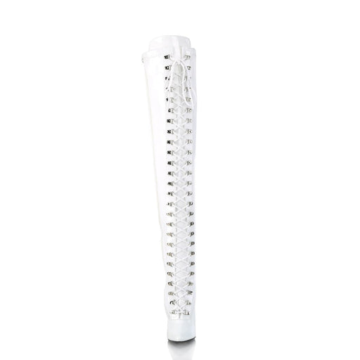Pleaser SEDUCE-3024 Thigh High Boot (White Patent)