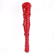 Pleaser SEDUCE-3028 Thigh High Boot (Red Stretch Patent)