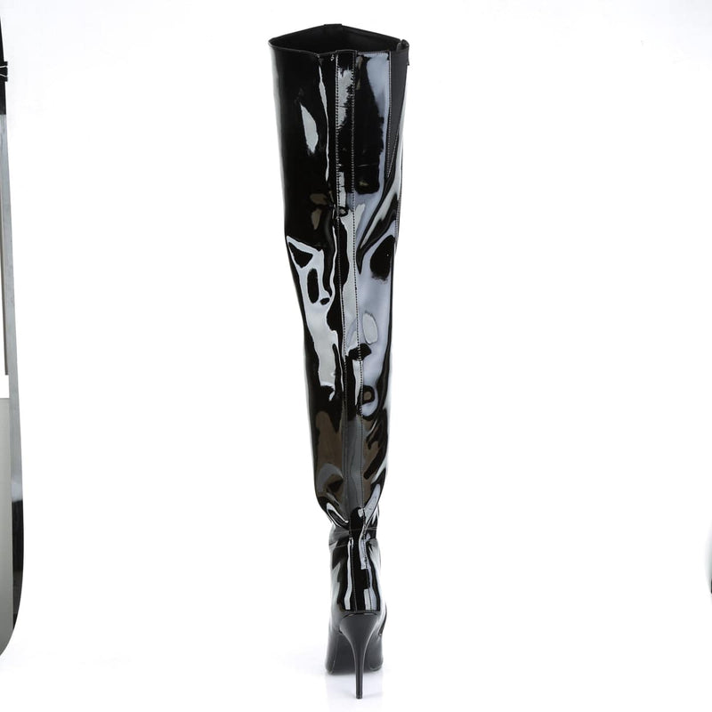 Pleaser SEDUCE-4010 Crotch High Boot (Black Patent)