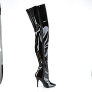 Pleaser SEDUCE-4010 Crotch High Boot (Black Patent)