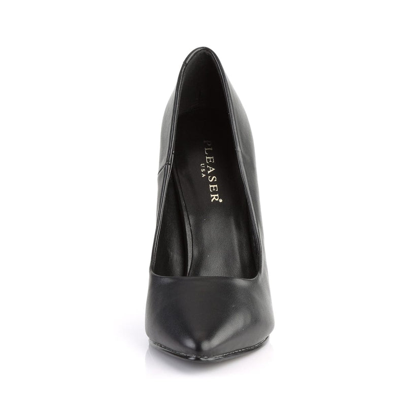 Pleaser SEDUCE-420 Pump (Black Faux Leather)