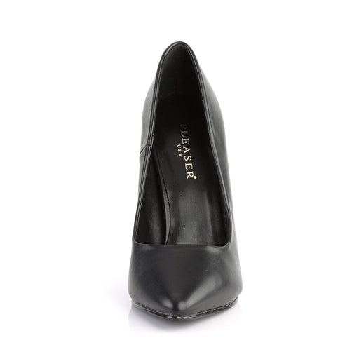 Pleaser SEDUCE-420 Pump (Black Faux Leather)
