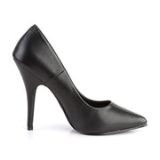 Pleaser SEDUCE-420 Pump (Black Faux Leather)