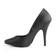 Pleaser SEDUCE-420V Pump (Black Faux Leather)