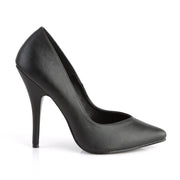 Pleaser SEDUCE-420V Pump (Black Faux Leather)