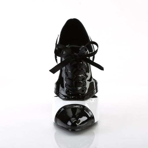 Pleaser SEDUCE-458 Pump (Black-White Patent)