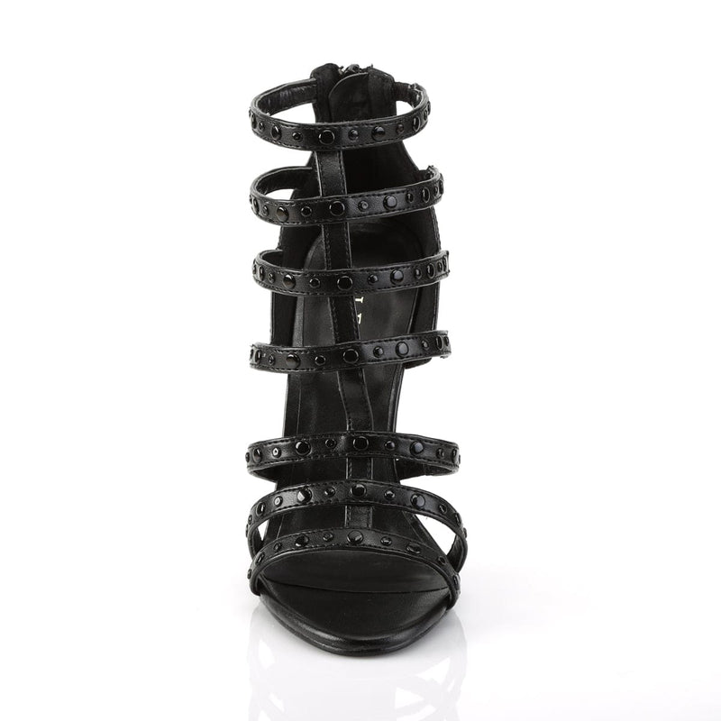 Pleaser SEXY-15 Sandal (Black Faux Leather)