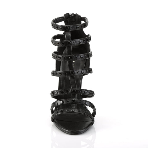 Pleaser SEXY-15 Sandal (Black Faux Leather)