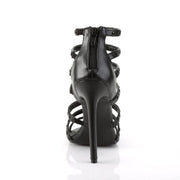 Pleaser SEXY-15 Sandal (Black Faux Leather)