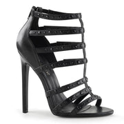 Pleaser SEXY-15 Sandal (Black Faux Leather)