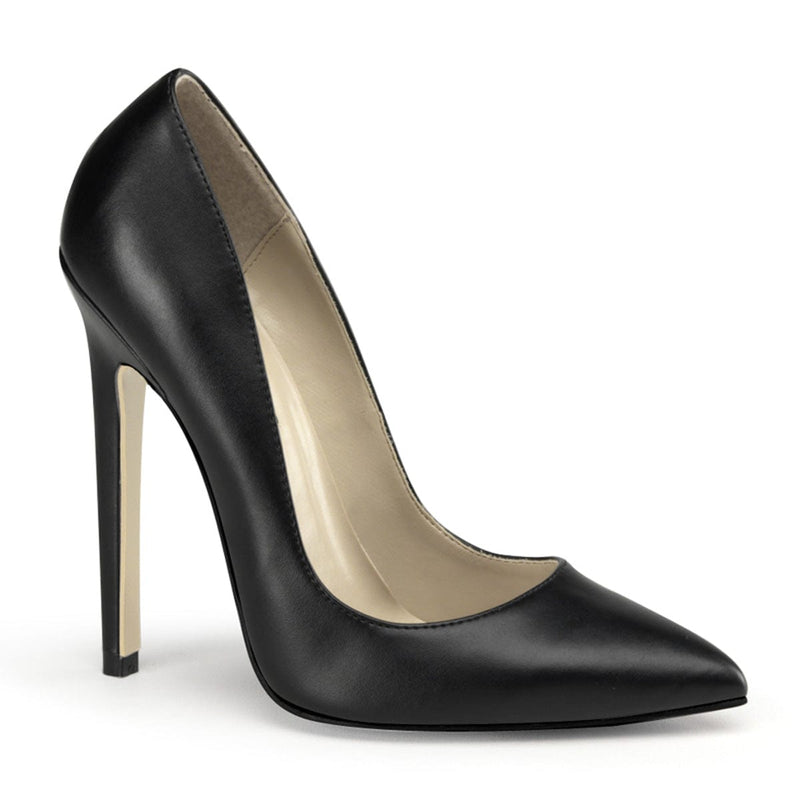 Pleaser SEXY-20 Pump (Black Faux Leather)