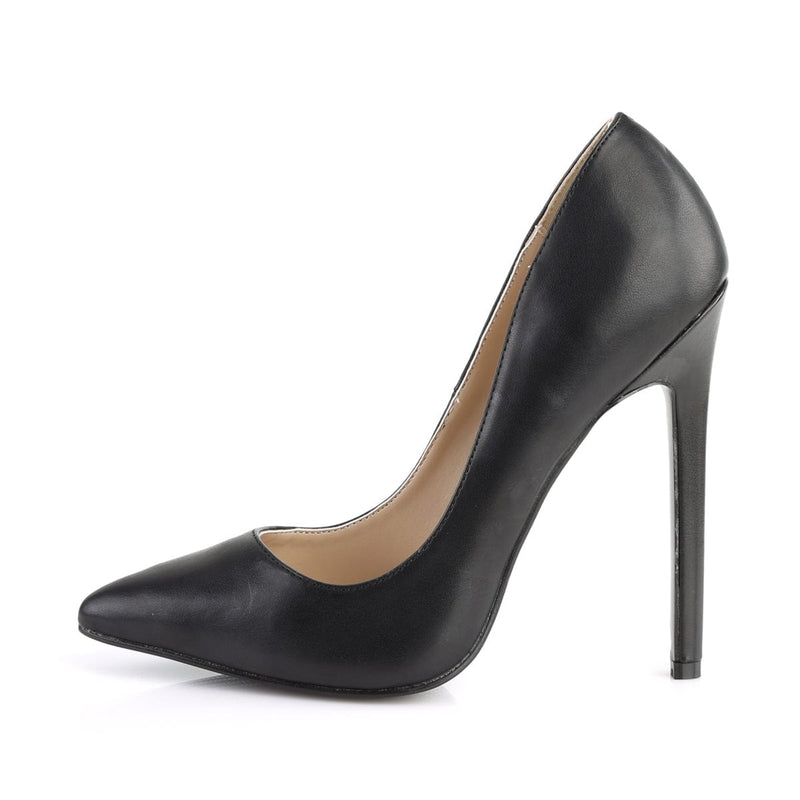 Pleaser SEXY-20 Pump (Black Faux Leather)