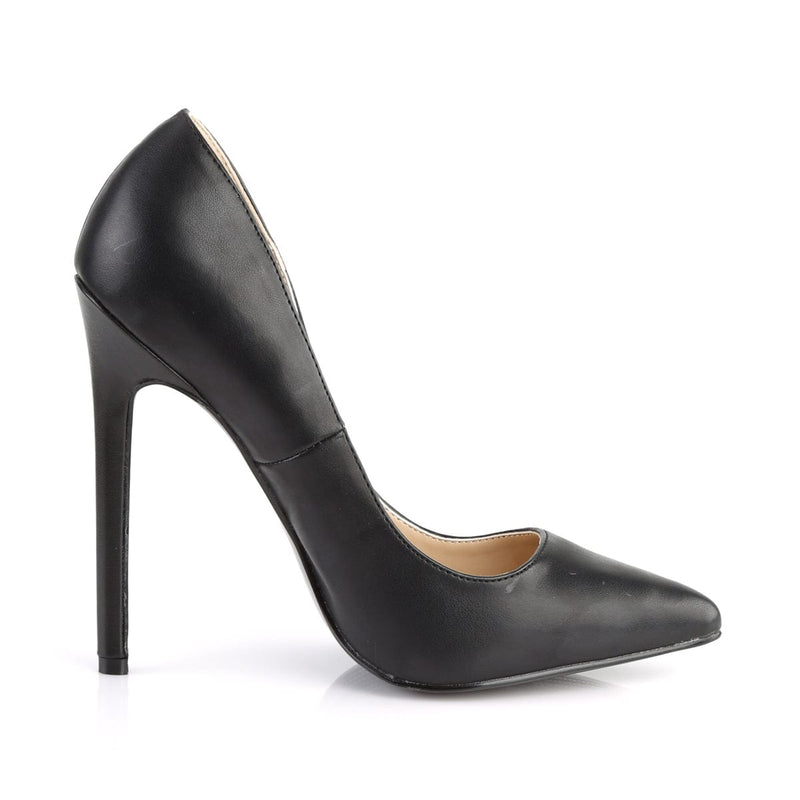 Pleaser SEXY-20 Pump (Black Faux Leather)