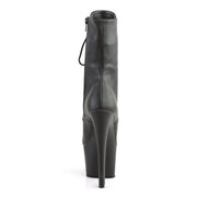 Pleaser SKY-1020 Platform Ankle Boot (Black Faux Leather/Black Matte)