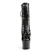 Pleaser SKY-1020 Platform Ankle Boot (Black Patent/Black)