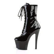 Pleaser SKY-1020 Platform Ankle Boot (Black Patent/Black)