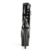 Pleaser SKY-1020 Platform Ankle Boot (Black Patent/Black)