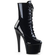 Pleaser SKY-1020 Platform Ankle Boot (Black Patent/Black)