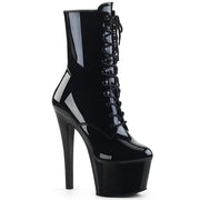 Pleaser SKY-1020 Platform Ankle Boot (Black Patent/Black)