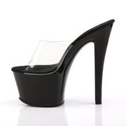 Pleaser SKY-301 Platform Sandal (Clear/Black)