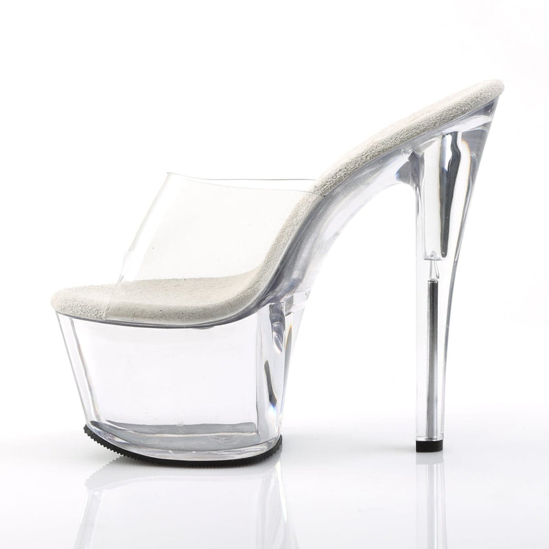 Pleaser SKY-301 Platform Sandal (Clear/Clear)