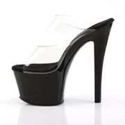 Pleaser SKY-302 Platform Slide (Clear/Black)