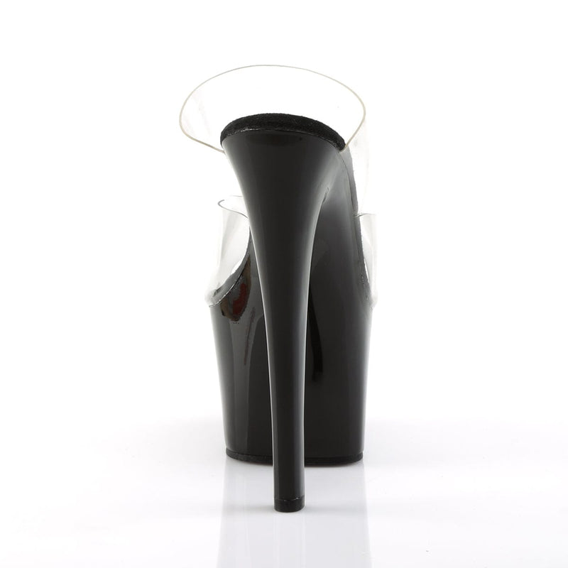Pleaser SKY-302 Platform Slide (Clear/Black)