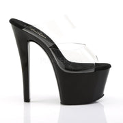 Pleaser SKY-302 Platform Slide (Clear/Black)