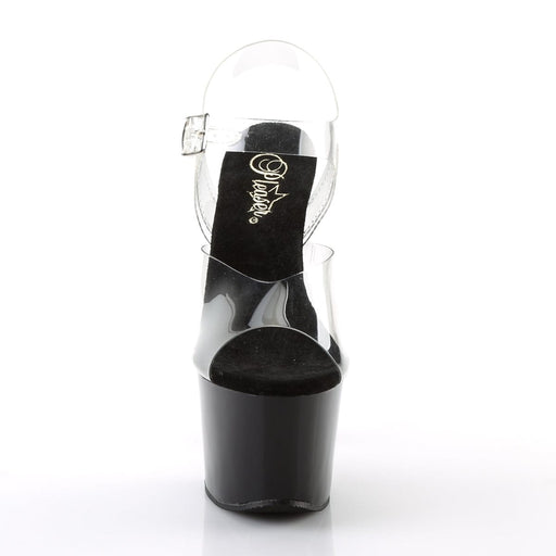 Pleaser SKY-308 Platform Sandal (Clear/Black)