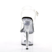Pleaser SKY-308 Platform Sandal (Clear-Black/Clear)